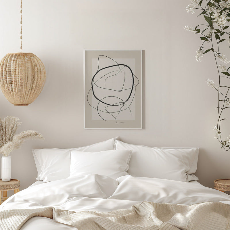 Soft Abstract Lines Art - Stretched Canvas, Poster or Fine Art Print I Heart Wall Art