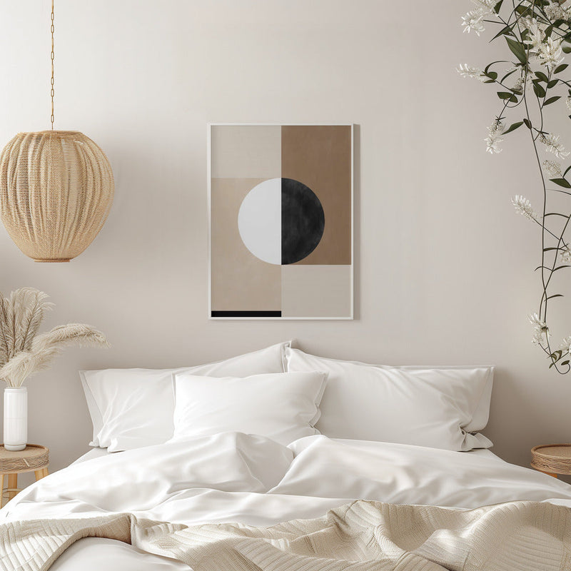 Geometric Shapes with a Central Circle - Stretched Canvas, Poster or Fine Art Print I Heart Wall Art
