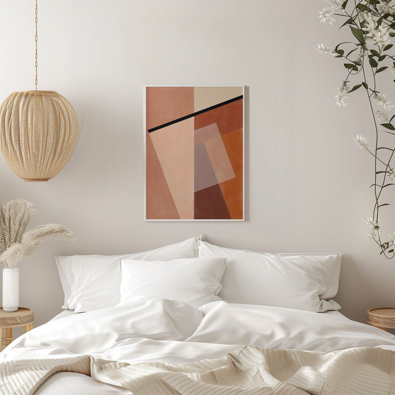 Geometric Shapes And Warm Earth Tones - Stretched Canvas, Poster or Fine Art Print I Heart Wall Art