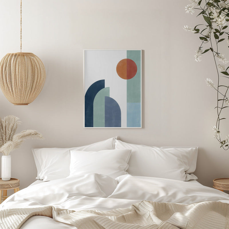 Geometric Shapes With A Minimalist Design - Stretched Canvas, Poster or Fine Art Print I Heart Wall Art