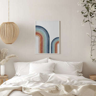 Curved Colorscape - Stretched Canvas, Poster or Fine Art Print I Heart Wall Art