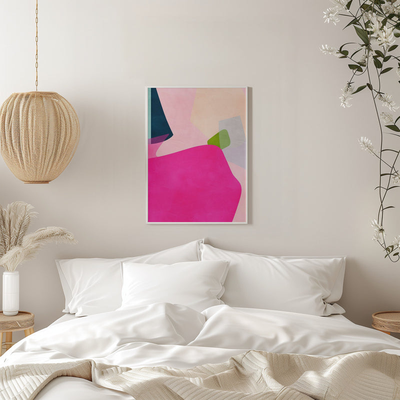 Pink pastel shape - Stretched Canvas, Poster or Fine Art Print I Heart Wall Art