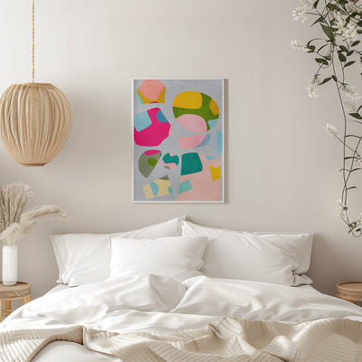 Minimal cutout colorful - Stretched Canvas, Poster or Fine Art Print I Heart Wall Art