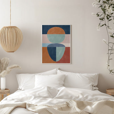 Geometric Shapes In Muted earth tones - Stretched Canvas, Poster or Fine Art Print I Heart Wall Art