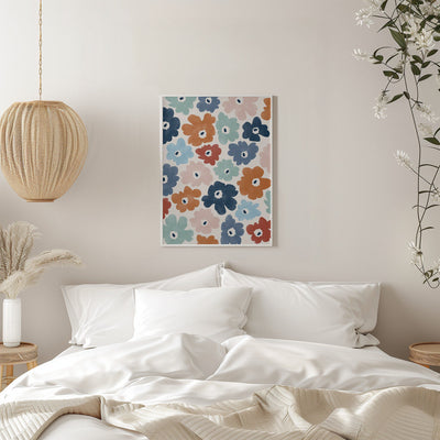 Floral Burst Fiesta - Stretched Canvas, Poster or Fine Art Print I Heart Wall Art