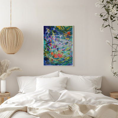 Luminous Petal Cascade - Stretched Canvas, Poster or Fine Art Print I Heart Wall Art