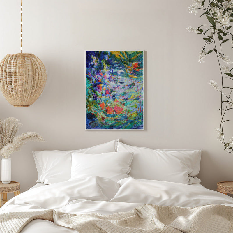 Luminous Petal Cascade - Stretched Canvas, Poster or Fine Art Print I Heart Wall Art