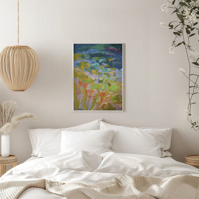 Vibrant Water Lilies - Stretched Canvas, Poster or Fine Art Print I Heart Wall Art