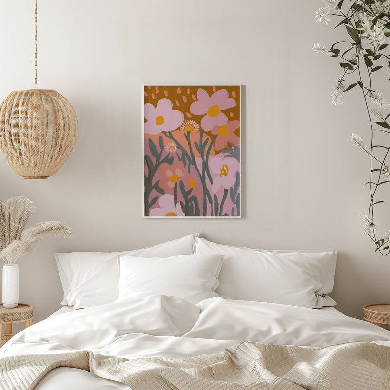 Pastel Flower Impression No 7 - Stretched Canvas, Poster or Fine Art Print I Heart Wall Art