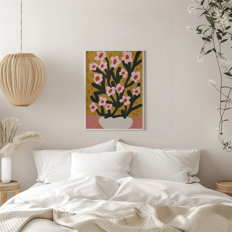 Pastel Flower Impression No 2 - Stretched Canvas, Poster or Fine Art Print I Heart Wall Art