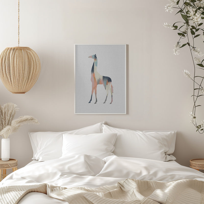 Pastel Giraffe - Stretched Canvas, Poster or Fine Art Print I Heart Wall Art