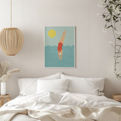 Swimmer - Stretched Canvas, Poster or Fine Art Print I Heart Wall Art