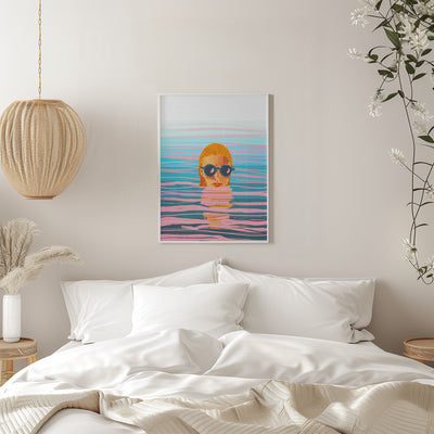 Ocean swim - Stretched Canvas, Poster or Fine Art Print I Heart Wall Art