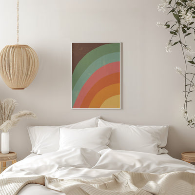 Mid century rainbow - Stretched Canvas, Poster or Fine Art Print I Heart Wall Art
