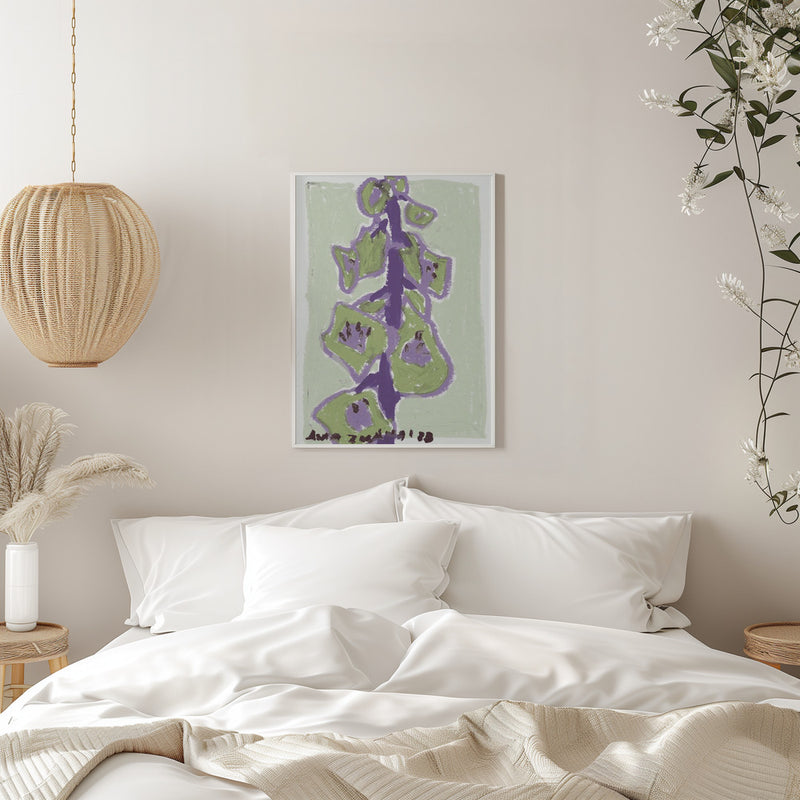 Foxgloves Pale - Stretched Canvas, Poster or Fine Art Print I Heart Wall Art