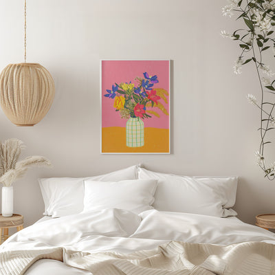 Bright flowers - Stretched Canvas, Poster or Fine Art Print I Heart Wall Art