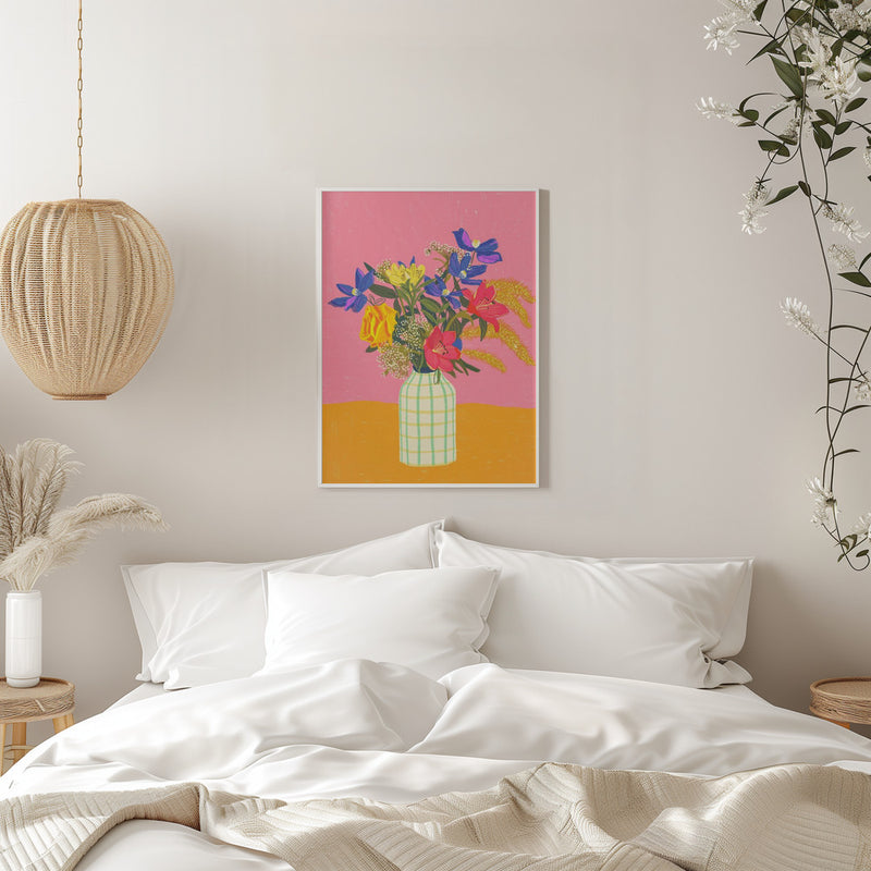 Bright flowers - Stretched Canvas, Poster or Fine Art Print I Heart Wall Art