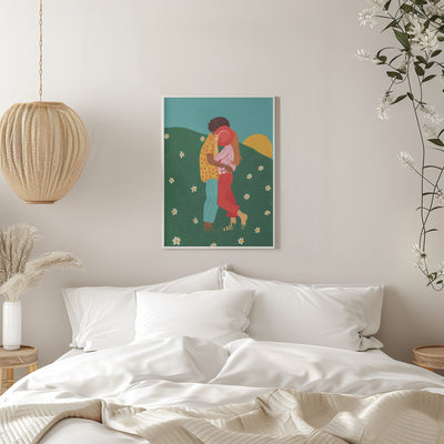 Besitos - Stretched Canvas, Poster or Fine Art Print I Heart Wall Art