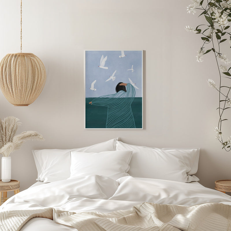 Seaside - Stretched Canvas, Poster or Fine Art Print I Heart Wall Art