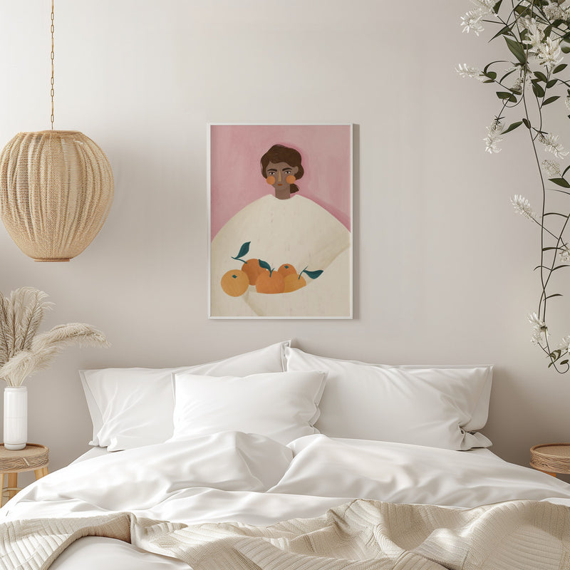 The Woman With the Oranges - Stretched Canvas, Poster or Fine Art Print I Heart Wall Art