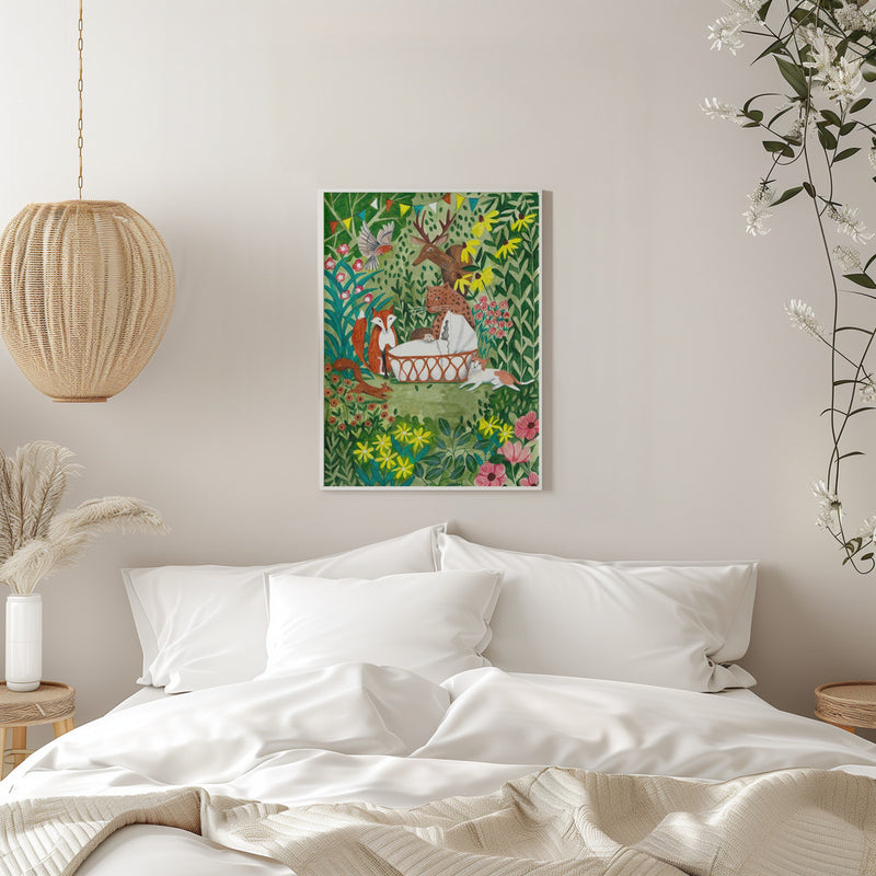 Welcome to the forest - Stretched Canvas, Poster or Fine Art Print I Heart Wall Art