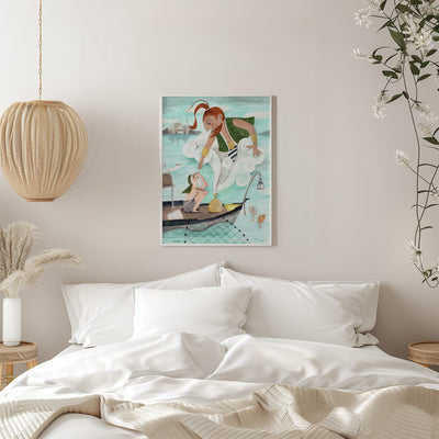 The Fisherman and the Jinni - Stretched Canvas, Poster or Fine Art Print I Heart Wall Art