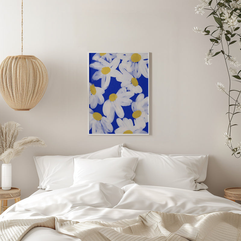 Floating Daisies - Stretched Canvas, Poster or Fine Art Print I Heart Wall Art