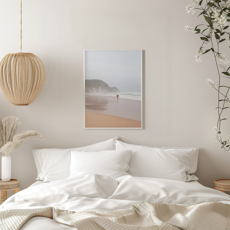 The Lone Surfer - Stretched Canvas, Poster or Fine Art Print I Heart Wall Art