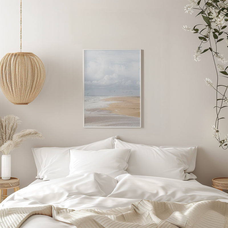 Nazaré Beach - Stretched Canvas, Poster or Fine Art Print I Heart Wall Art