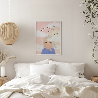 She´s got her head among the clouds - Stretched Canvas, Poster or Fine Art Print I Heart Wall Art