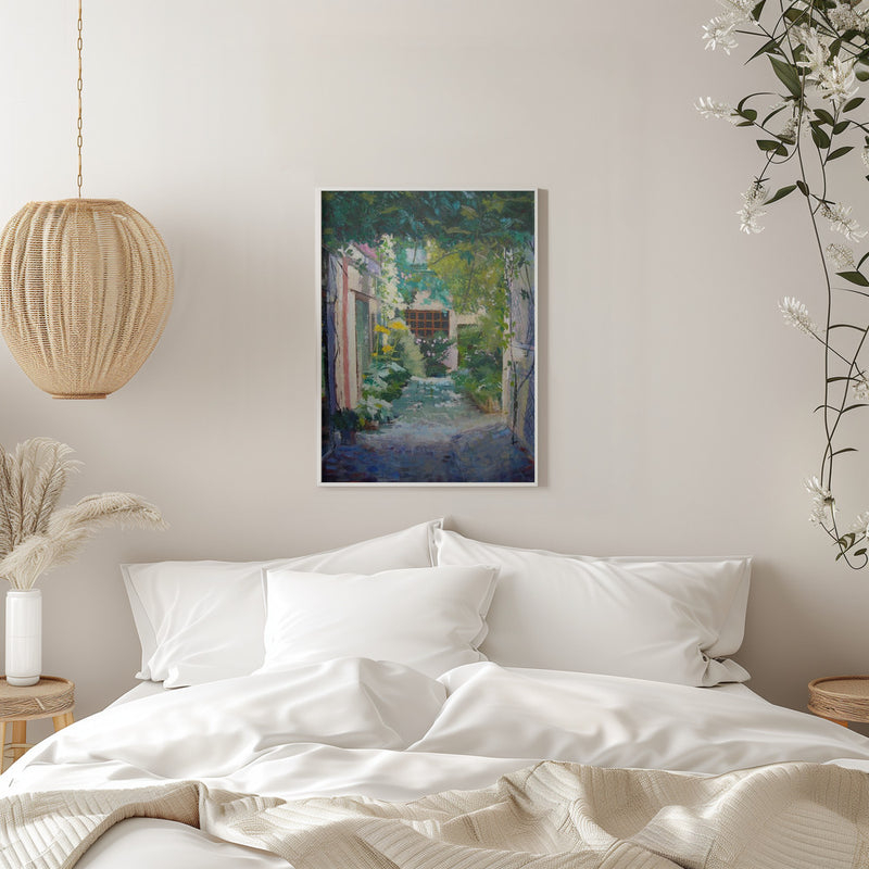 Courtyard - Stretched Canvas, Poster or Fine Art Print I Heart Wall Art