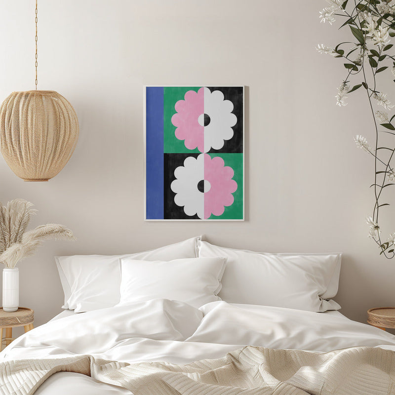 Symmetry Blossoms - Stretched Canvas, Poster or Fine Art Print I Heart Wall Art