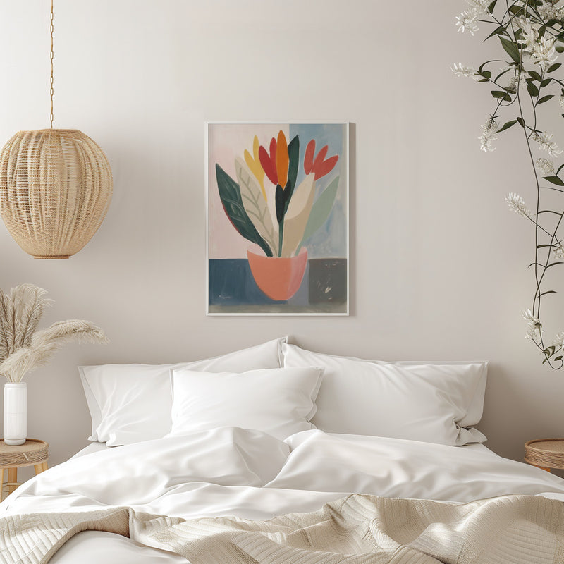 Flowers In a Vase - Stretched Canvas, Poster or Fine Art Print I Heart Wall Art