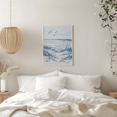 Seascape Sketch - Stretched Canvas, Poster or Fine Art Print I Heart Wall Art