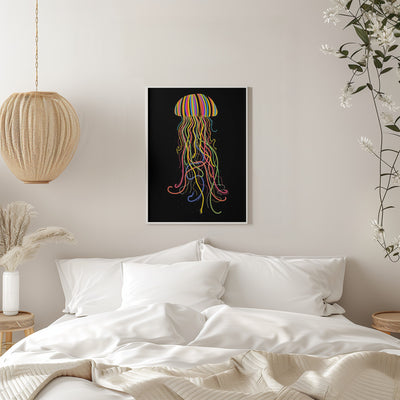 Rainbow Jellyfish - Stretched Canvas, Poster or Fine Art Print I Heart Wall Art