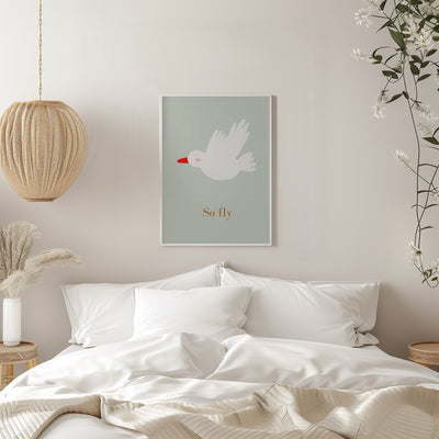 So Fly - Stretched Canvas, Poster or Fine Art Print I Heart Wall Art