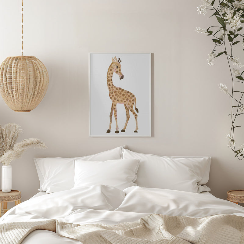 Giraffe - Stretched Canvas, Poster or Fine Art Print I Heart Wall Art