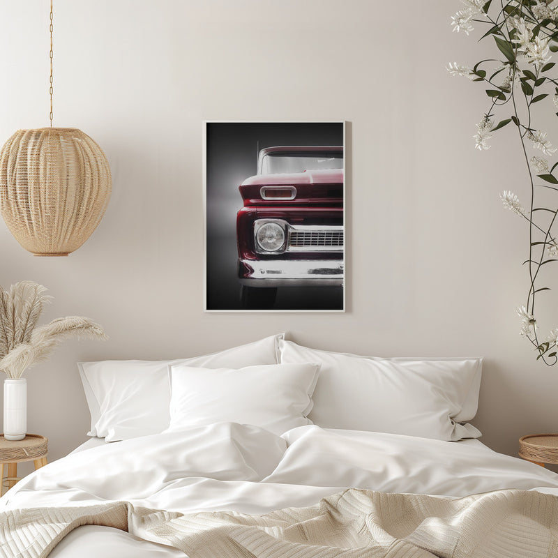 American Pickup truck C20 1966 Custom - Stretched Canvas, Poster or Fine Art Print I Heart Wall Art