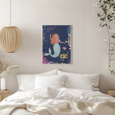 Dancing Mermaid - Stretched Canvas, Poster or Fine Art Print I Heart Wall Art