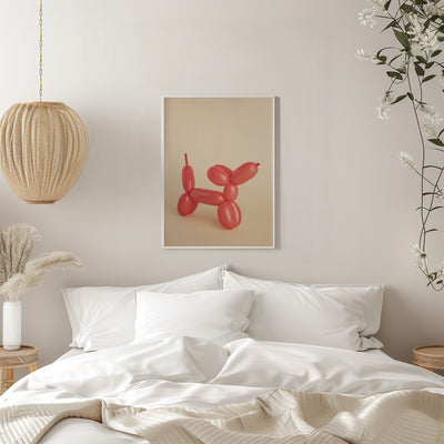 Red Balloon Dog - Stretched Canvas, Poster or Fine Art Print I Heart Wall Art