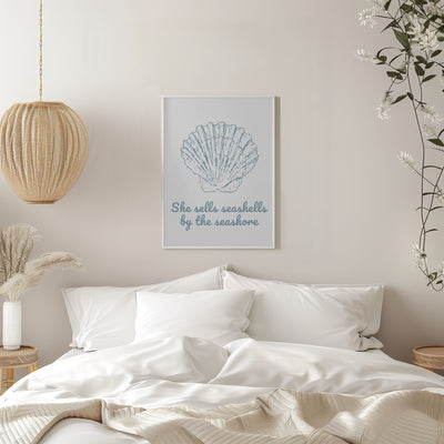 She Sells Seashells - Stretched Canvas, Poster or Fine Art Print I Heart Wall Art