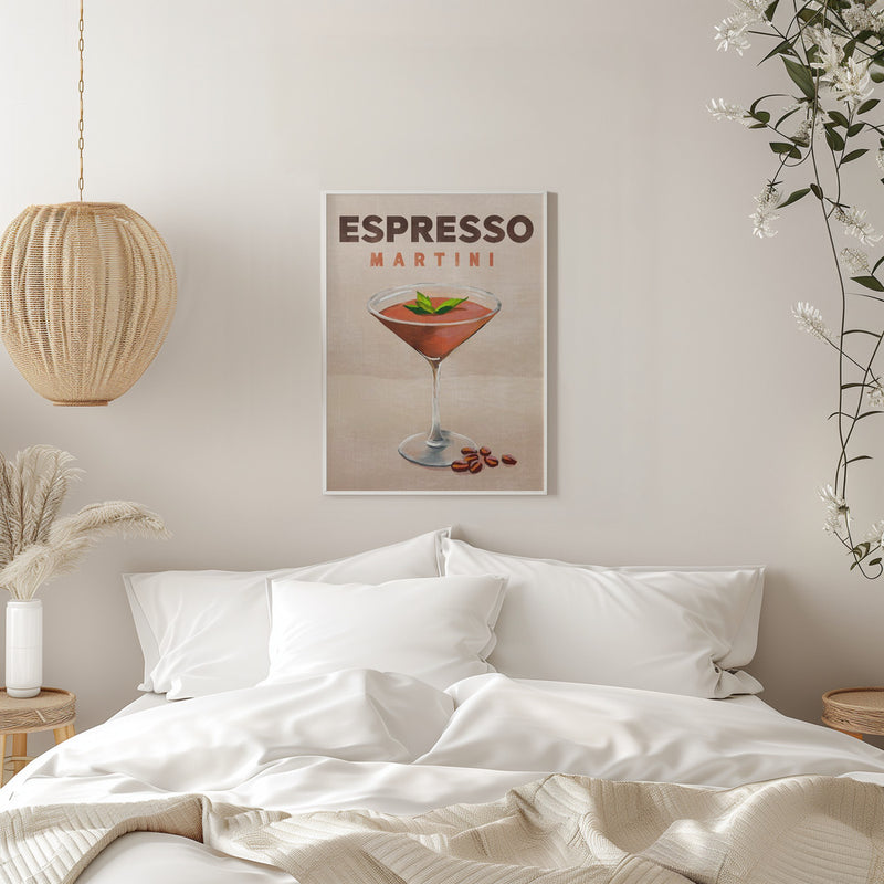 Espresso Martini Cocktail Bar Decor - Stretched Canvas, Poster or Fine Art Print I Heart Wall Art