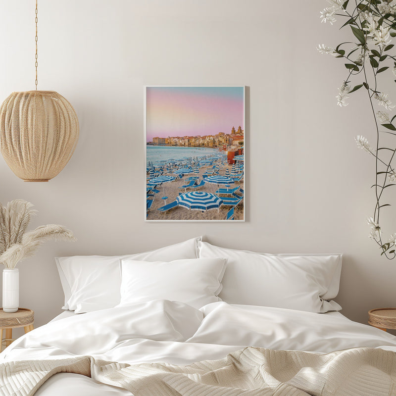 Cefalu Beach - Stretched Canvas, Poster or Fine Art Print I Heart Wall Art