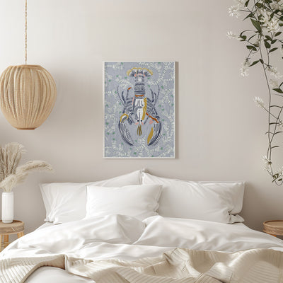 Crustacean Core grey - Stretched Canvas, Poster or Fine Art Print I Heart Wall Art