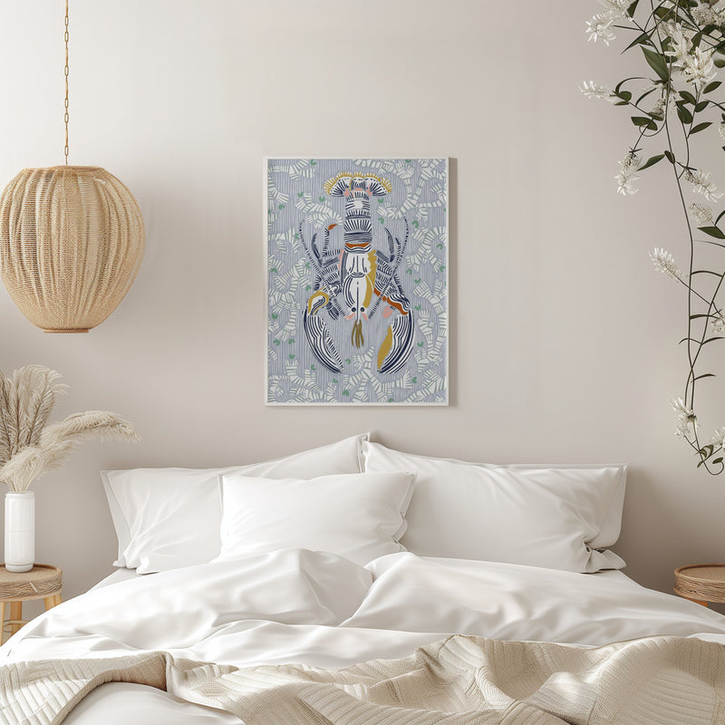 Crustacean Core grey - Stretched Canvas, Poster or Fine Art Print I Heart Wall Art