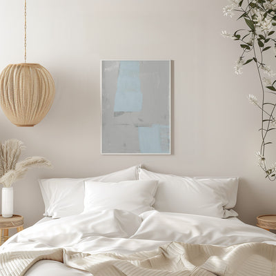Pale Blue Grey Texture - Stretched Canvas, Poster or Fine Art Print I Heart Wall Art