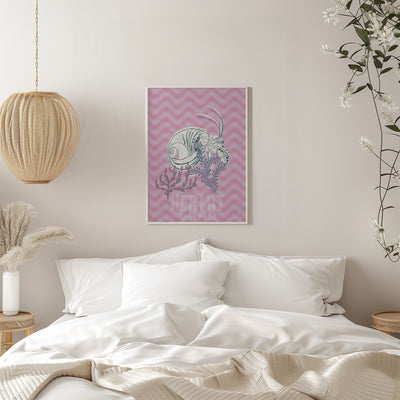 Sea life hermit crab Neptune&#039;s joy - Stretched Canvas, Poster or Fine Art Print I Heart Wall Art