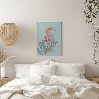 Sea life sea horse Neptune&#039;s joy - Stretched Canvas, Poster or Fine Art Print I Heart Wall Art