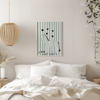 Cool zebra - Stretched Canvas, Poster or Fine Art Print I Heart Wall Art