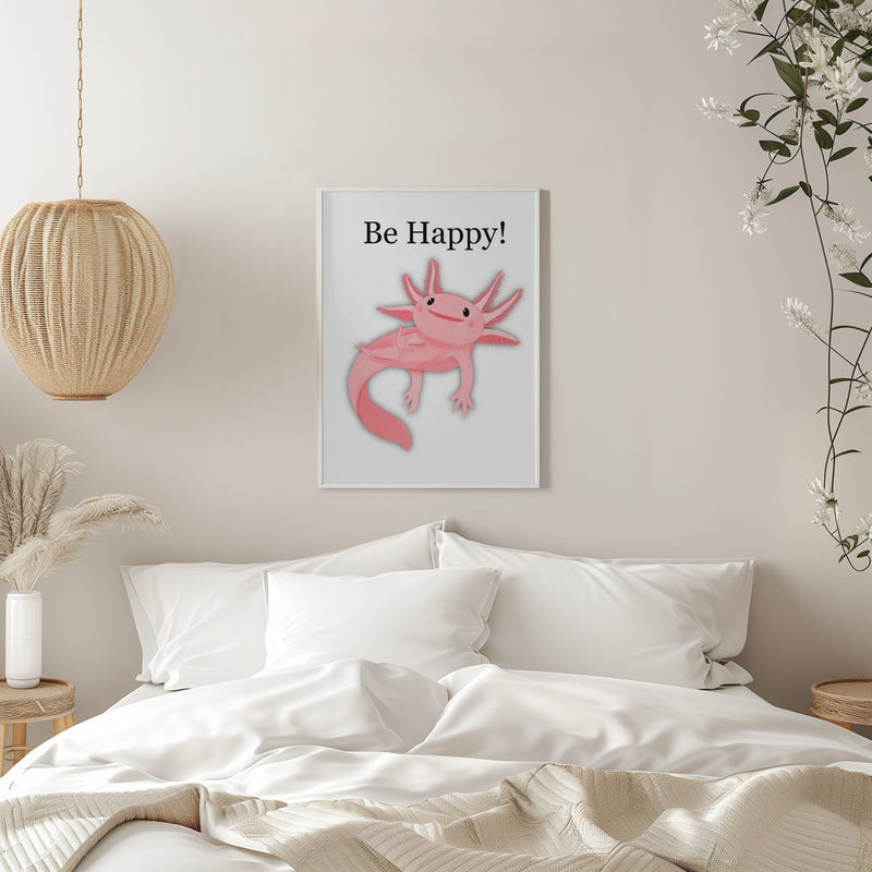 Be Happy! - Stretched Canvas, Poster or Fine Art Print I Heart Wall Art